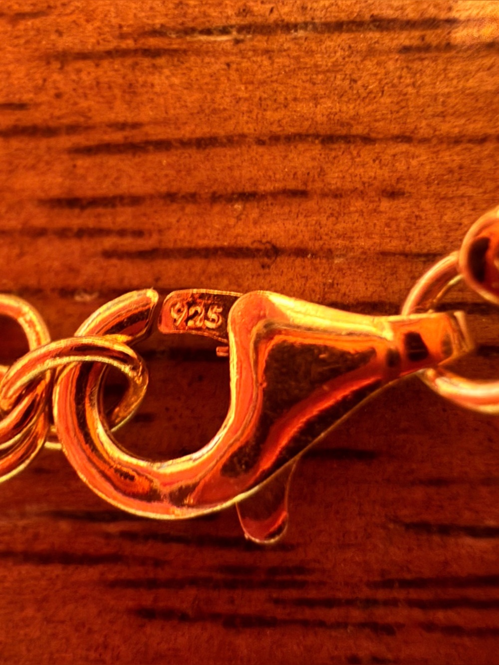 18K Gold Over Sterling Silver Orange AA Sapphire & Diamond Bracelet 7.25” - Picture 5 of 14